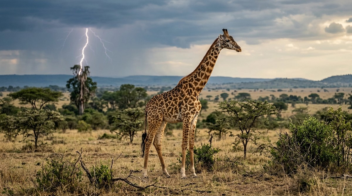 Warum Giraffen fast nie blitzgetroffen werden – und was das mit ihren Beinen zu tun hat