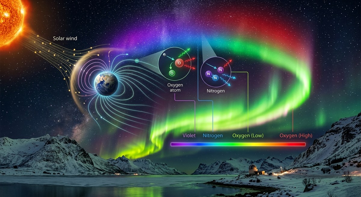 Wie entstehen die Farben des Nordlichts? Eine Reise durch das Lichtspektrum